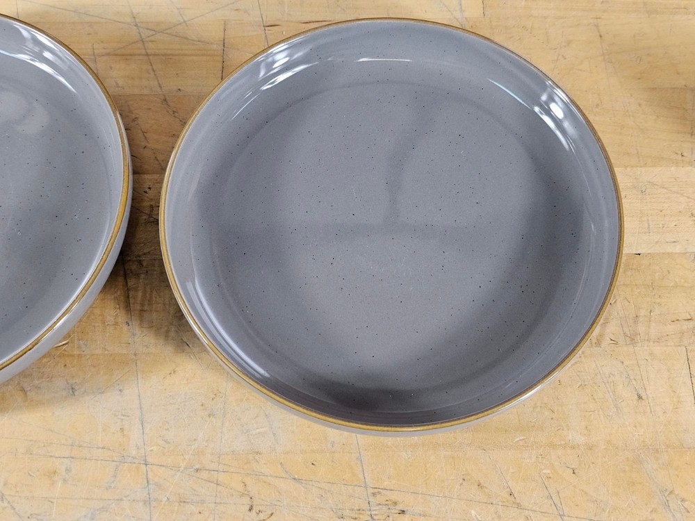 2 PACK - 8" Salad Plates - Over&Back Options Dinnerware Stoneware Speckled Grey
