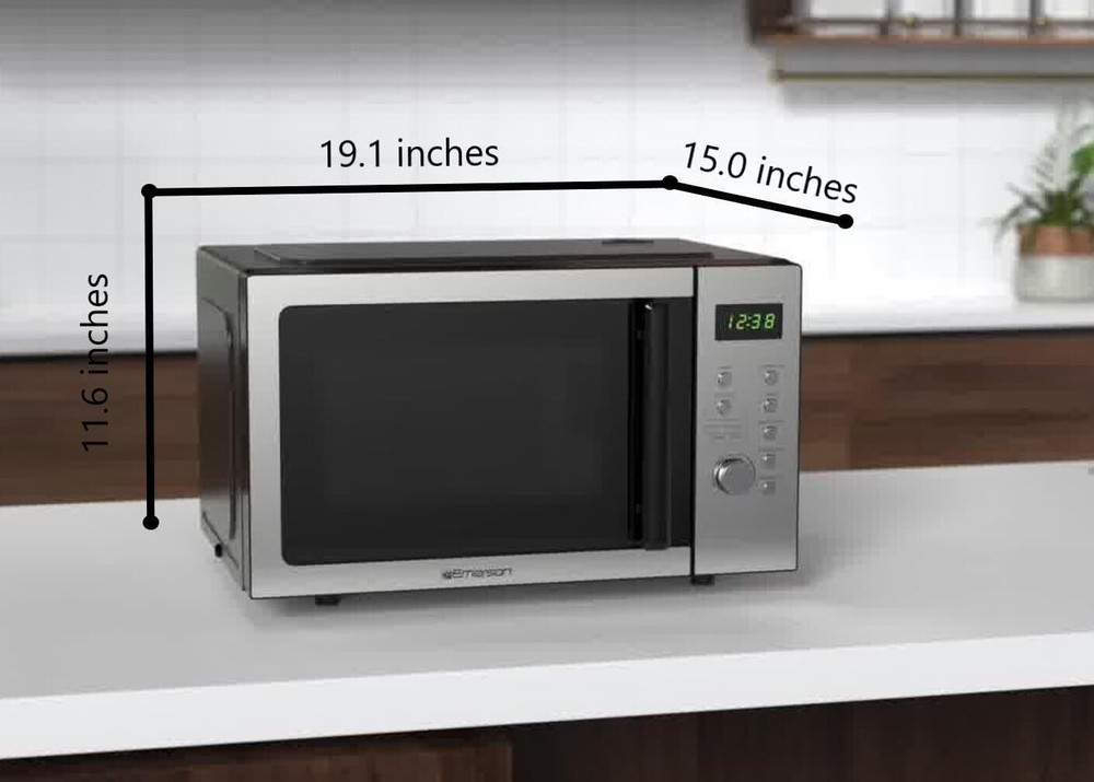 Compact Countertop Microwave Oven w/Button Control &LED Display 900W for Kitchen