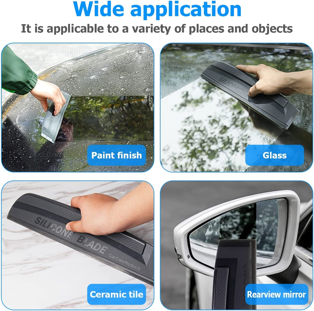 Car Window Squeegee, Soft Silicone Blade for Cleaning