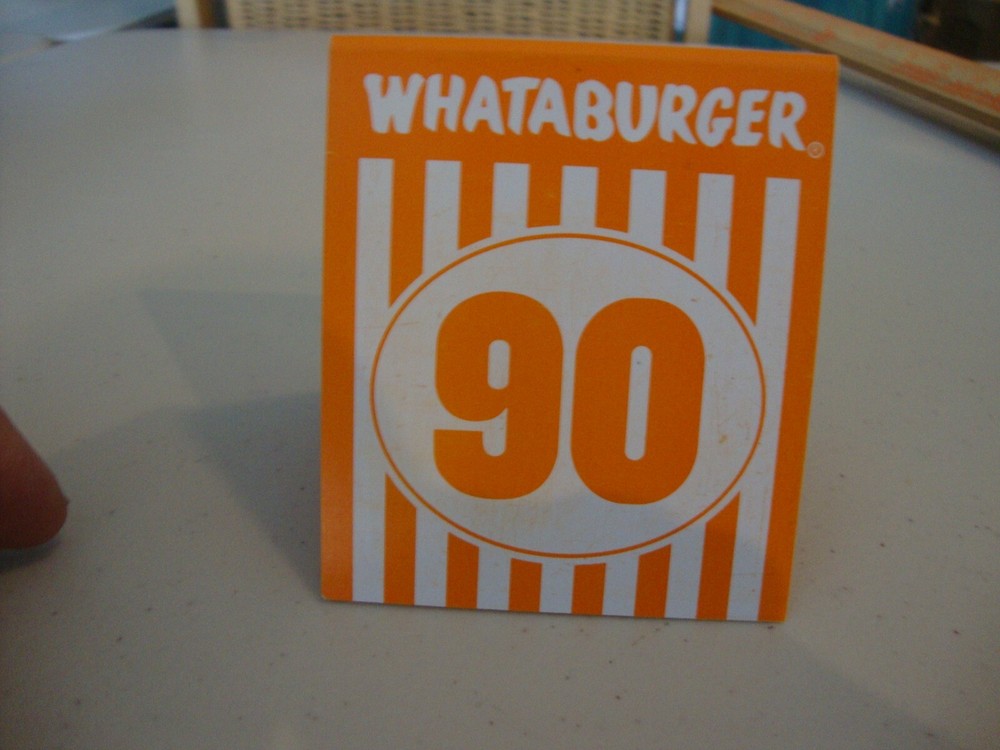 Whataburger Restaurant Tent Table Number #90