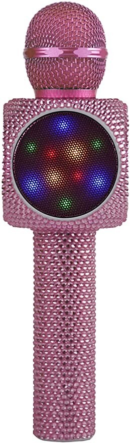 Pink Bling Wireless Karaoke Microphone (SAB-Pink)
