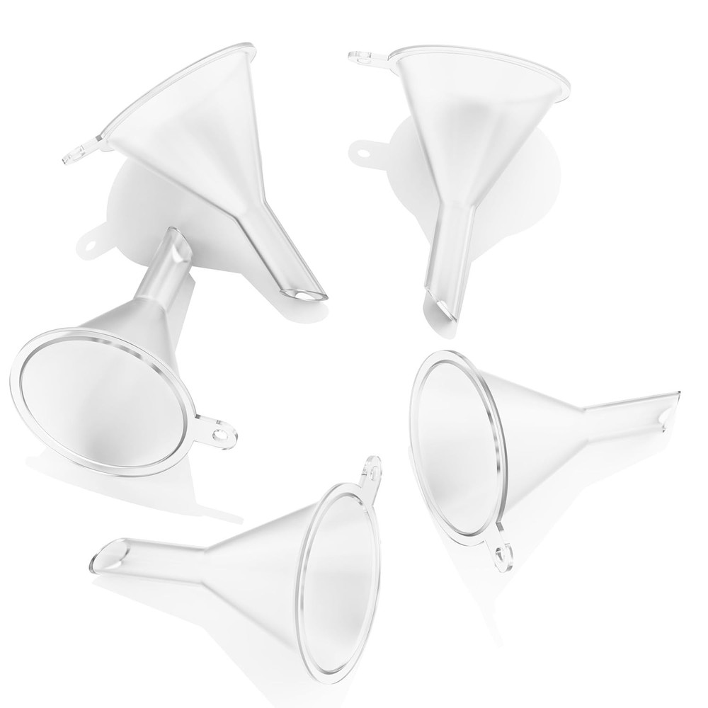 Compact 5-Pack Mini Funnels - Essential Tools for Accurate Pouring and Crafting