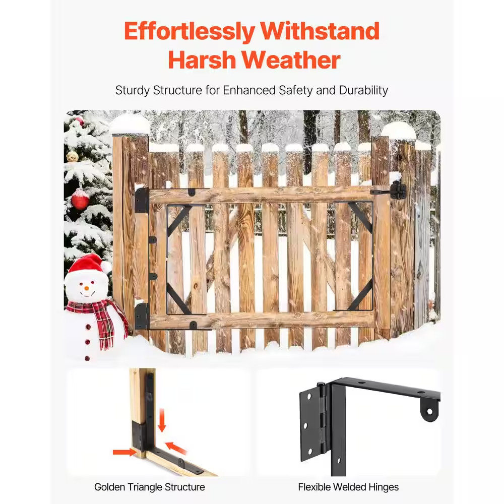 Gate Corner Brace Bracket, 2 Sets, anti Sag Gate Frame Hardware Kit, Gate Frame