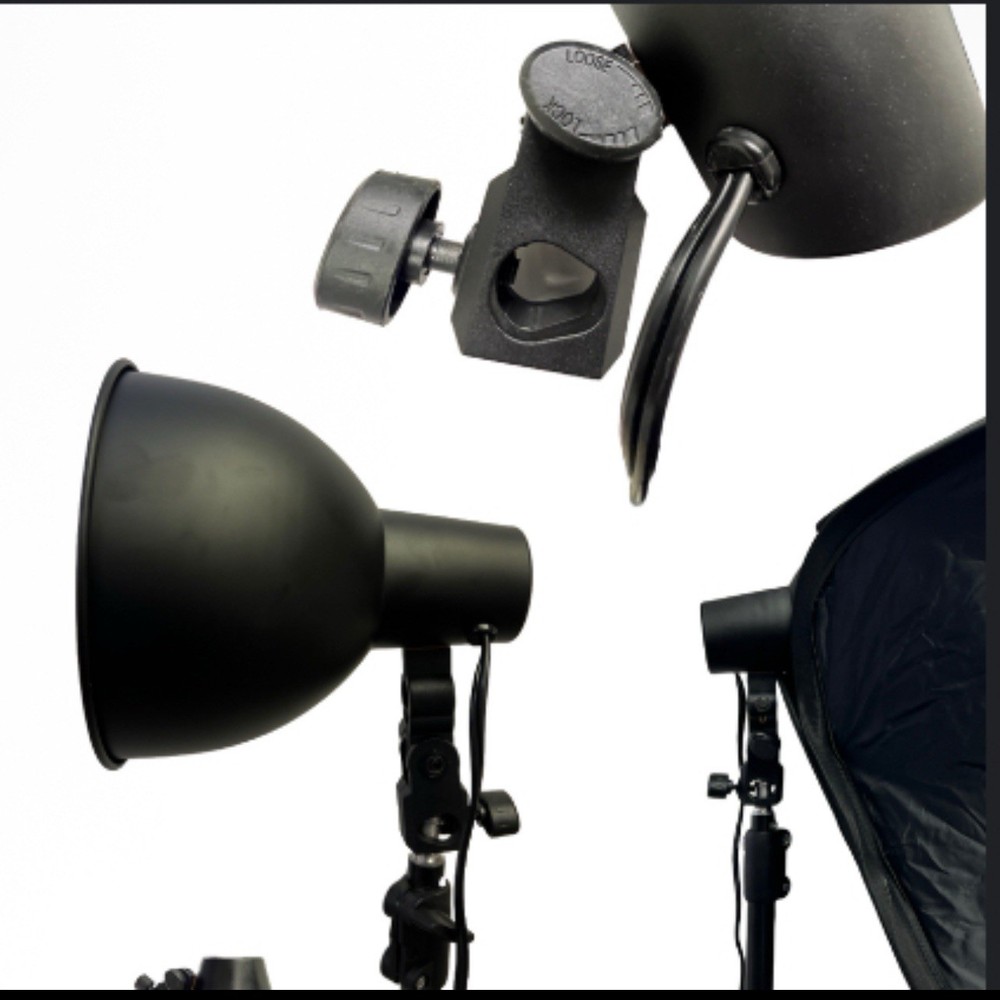 Bundle: Boom Stand + Softbox + CFL Bulb + Continuous Light Kit for Studio.