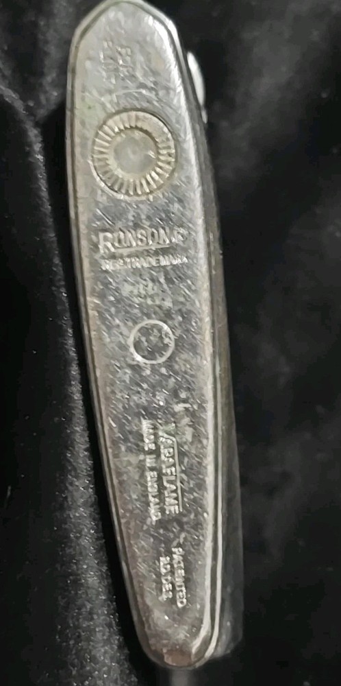 Vintage Ronson Varaflame Silver Chrome Butane Lighter Complete Untested