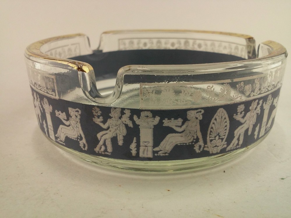 Glass Decorative Ash Tray 3.25-Inch Diameter