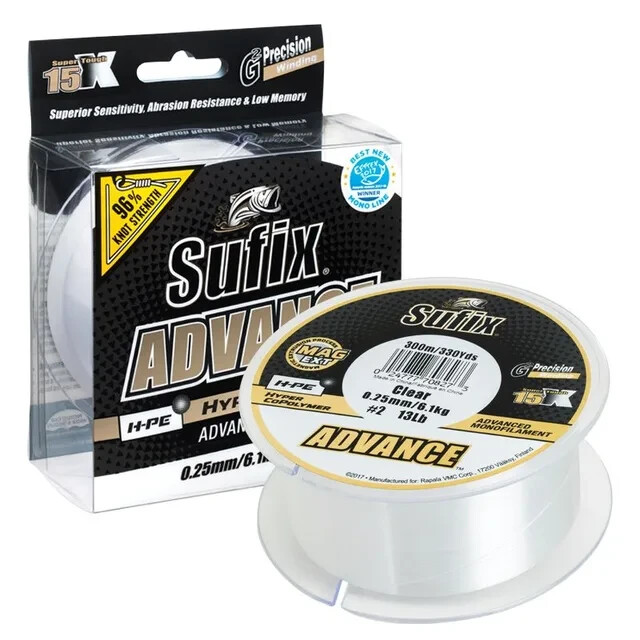 SUFIX Advance HMPE Advanced Hyper Copolymer Fishing Line 300m Spools