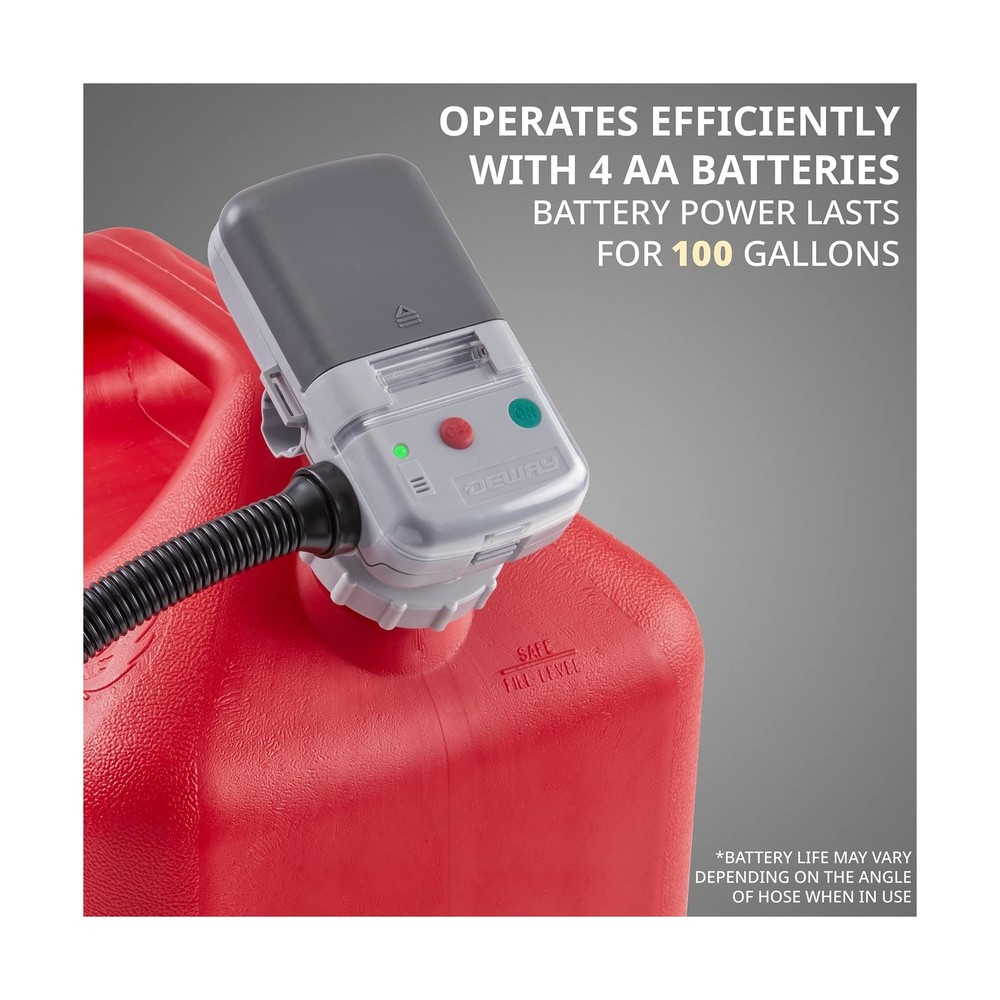 Deway Automatic Fuel Transfer Pump with Nozzle for Flow Control & Stop, Fits ...