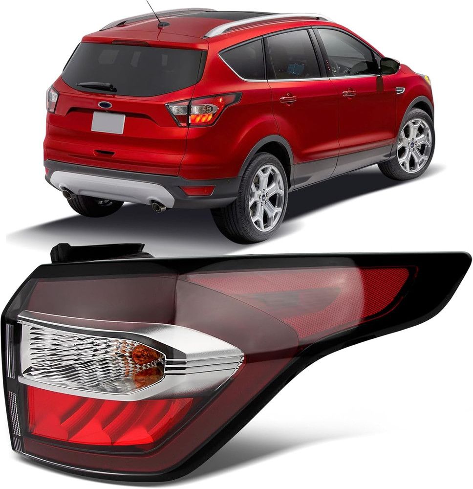 Tail Lights Assembly with Light Bulb and Harness Compatible with 2017 2018 Ford