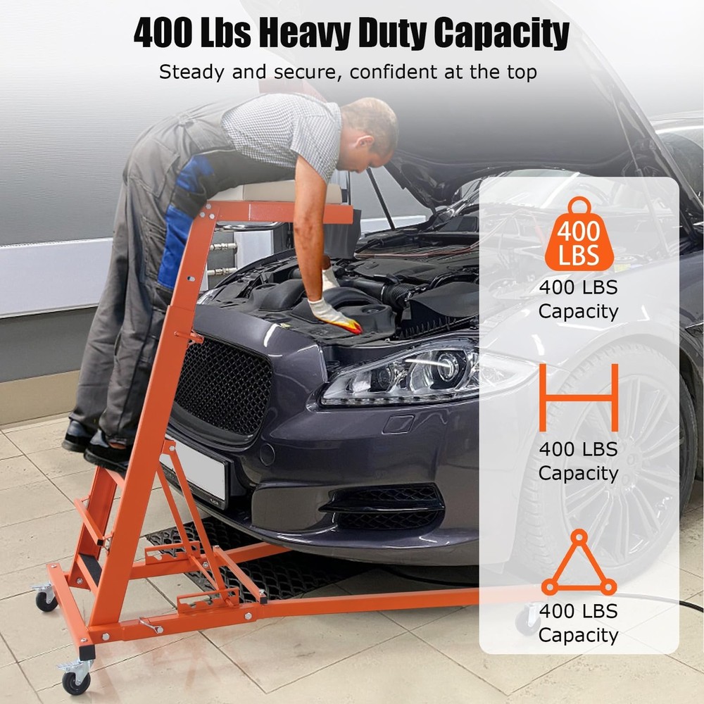 48 to 66 in Adjustable Height Foldable Automotive Engine Topside Rolling Creeper