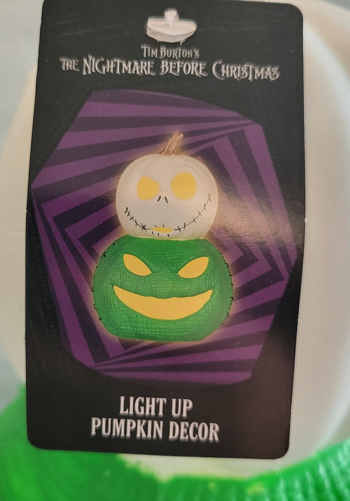 Nightmare Before Christmas Light Up Blow Mold Oogie Jack Pumpkin Stack Halloween