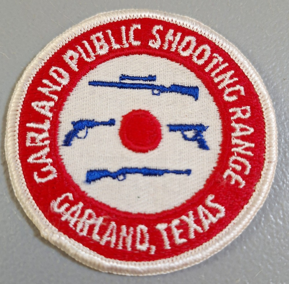 "Garland Public Shooting Range, Garland, Texas" Shoulder / Shooting Jacket Patch