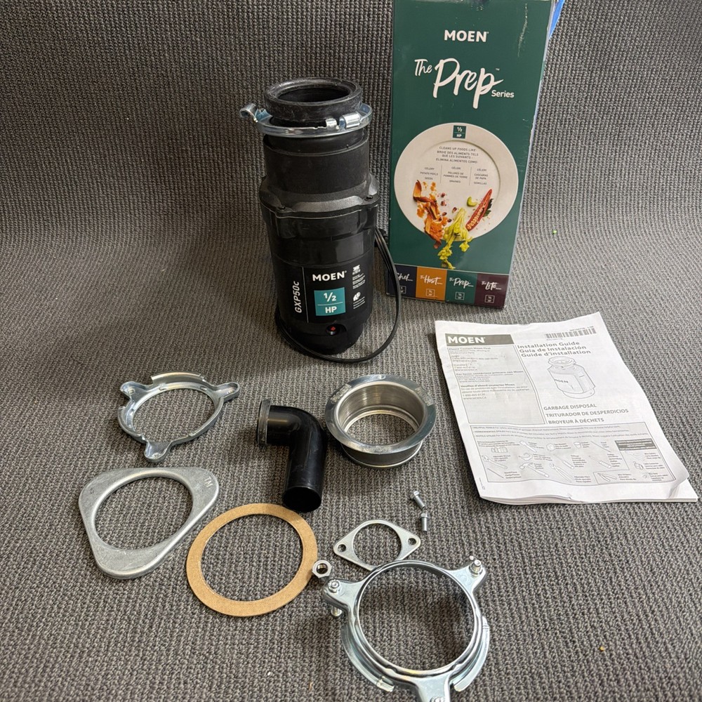 Moen GXP50C  1/2 HP Garbage Disposal  Incomplete Read Description