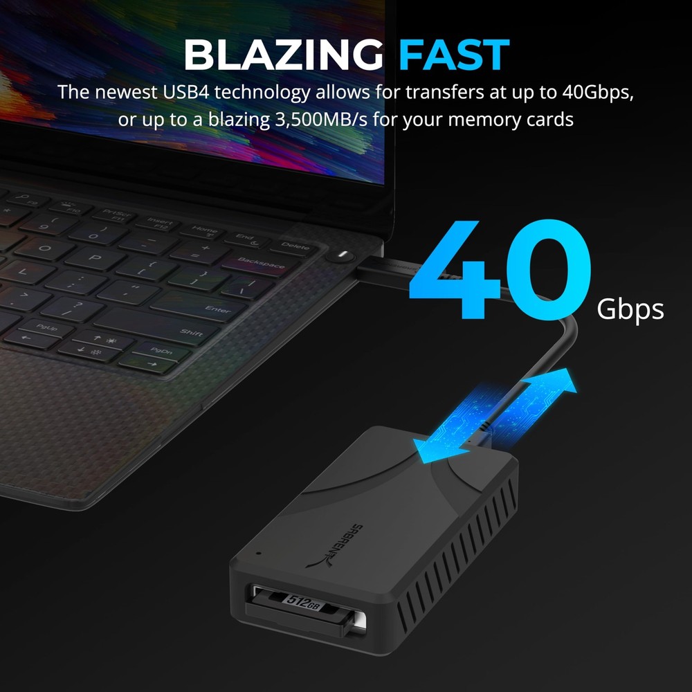 USB4 CFexpress Type B Card Reader B Reader, black