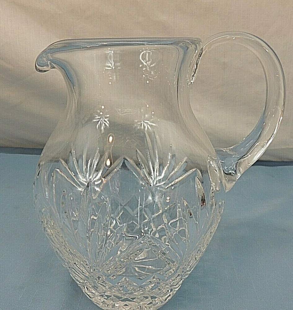 CRYSTAL PITCHER, MAKER UNKNOWN, 8-CUP