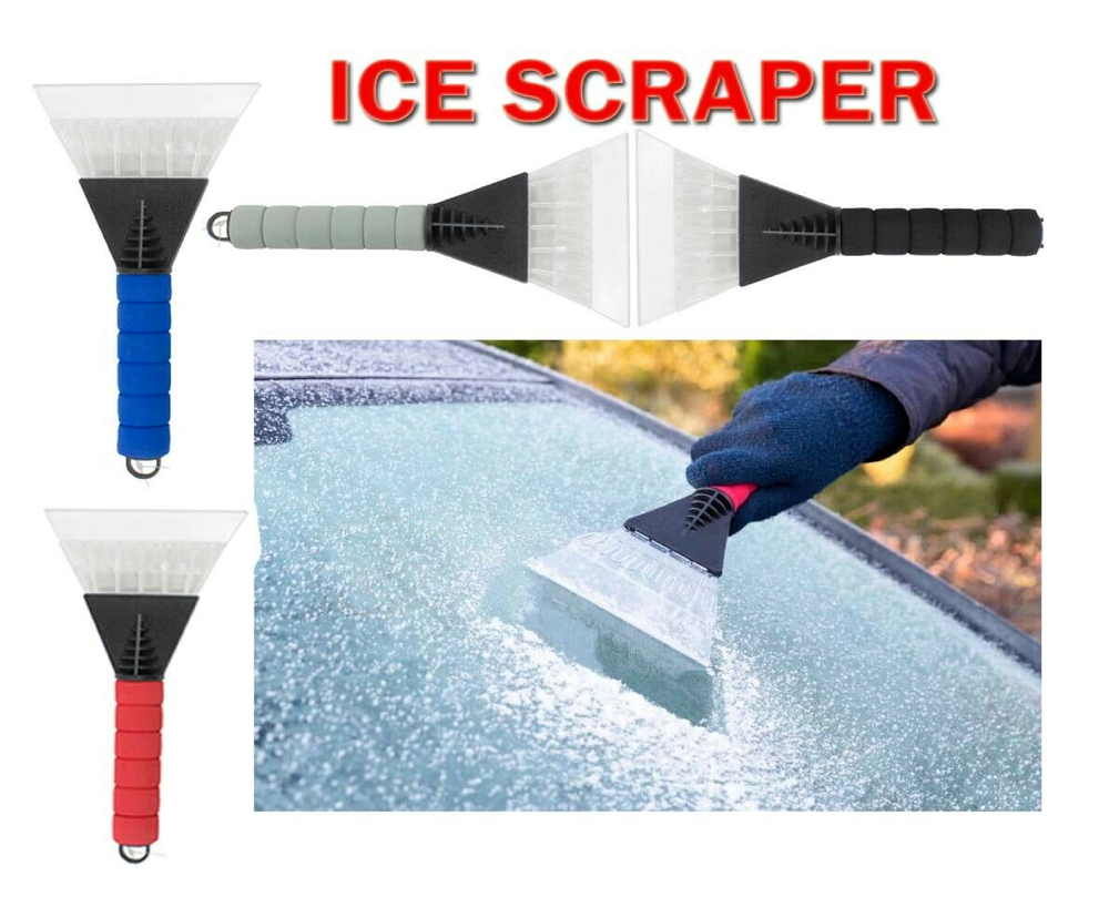 2 x Ice Scraper Car Windscreen Ice Scraper Frost Free Windshield De-Icer