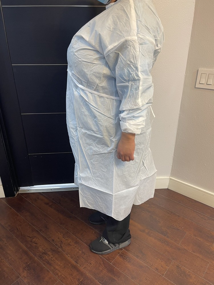 Disposable Isolation Lab Gowns Long Sleeve PPE 10 Count