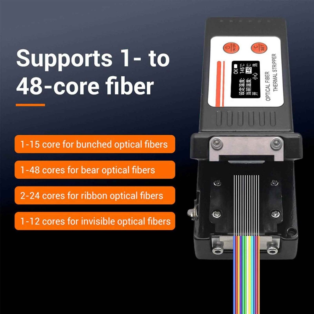 Fiber Optic Thermal Stripper Adjustable Temperature Automatic Optical Fiber NEW
