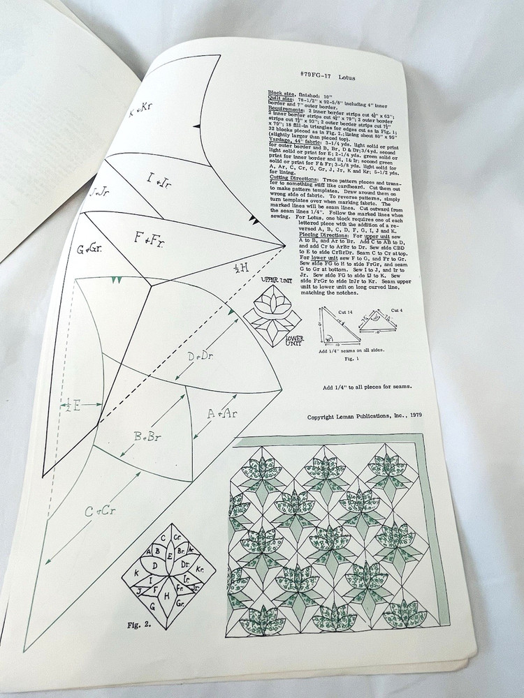 Fantasy Garden Instructions Assembling Quilt Designed Susie Ennis 1979 Patterns