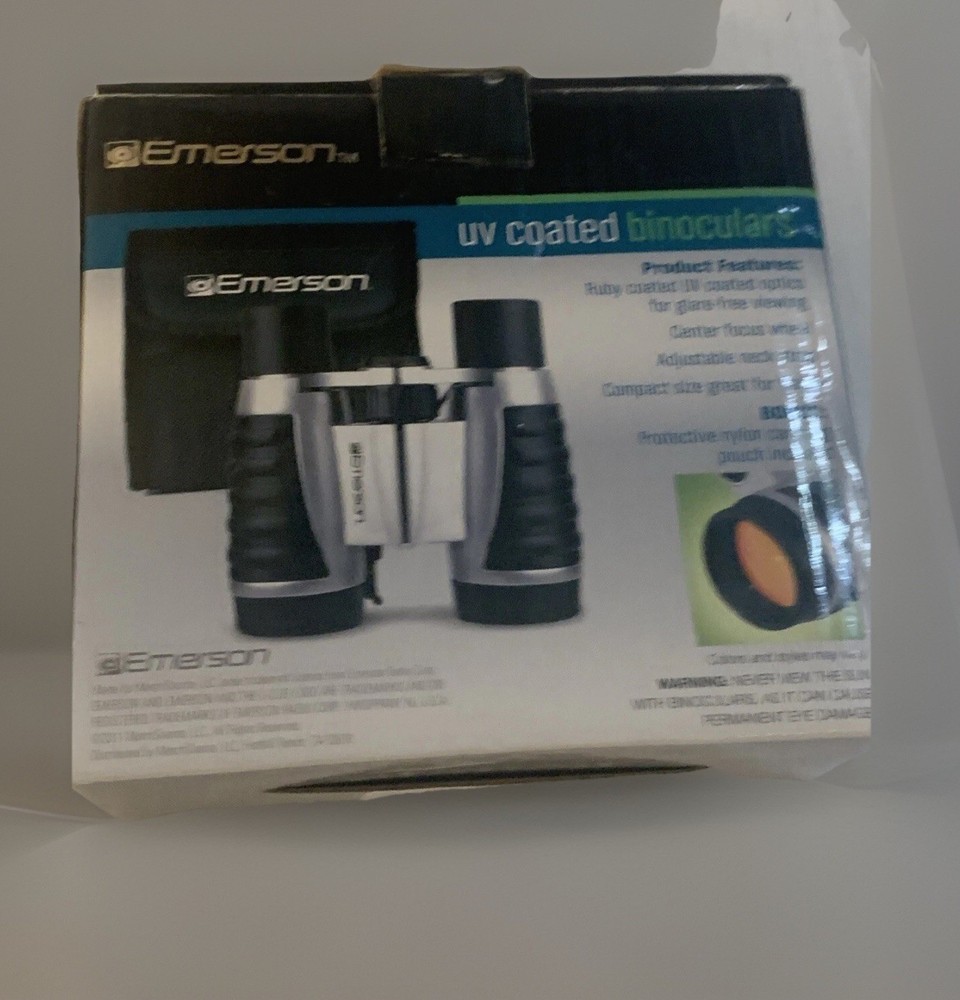 Emerson UV Coated Binoculars W/ Protective Carrying Pouch Ruby Colored Optics