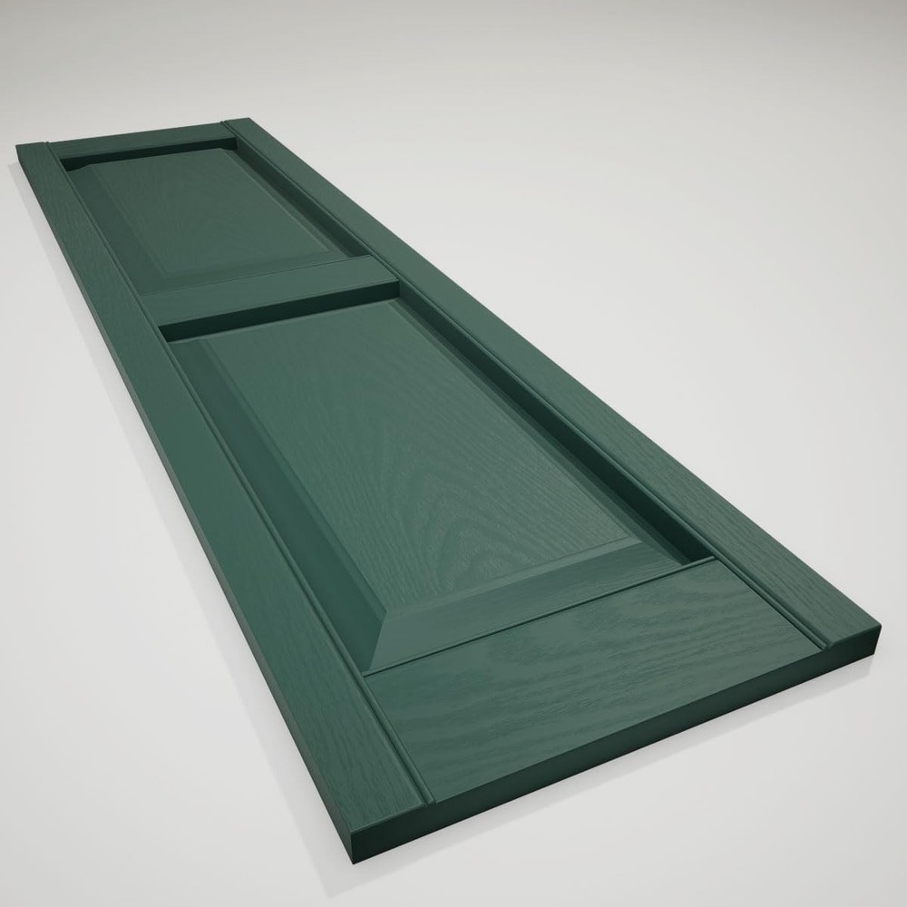 LP2C12X06200FG Custom Two Equal Panels, Raised PanelShutter (Per Pair)12"W x