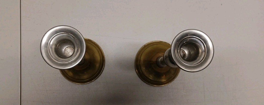 Web Pewter WEIGHTED CANDLESTICK PAIR