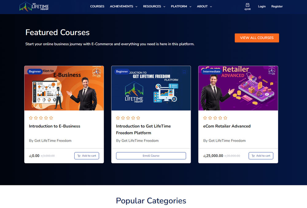 Fully Automatic LMS Learning Management System Online Courses WordPress Website