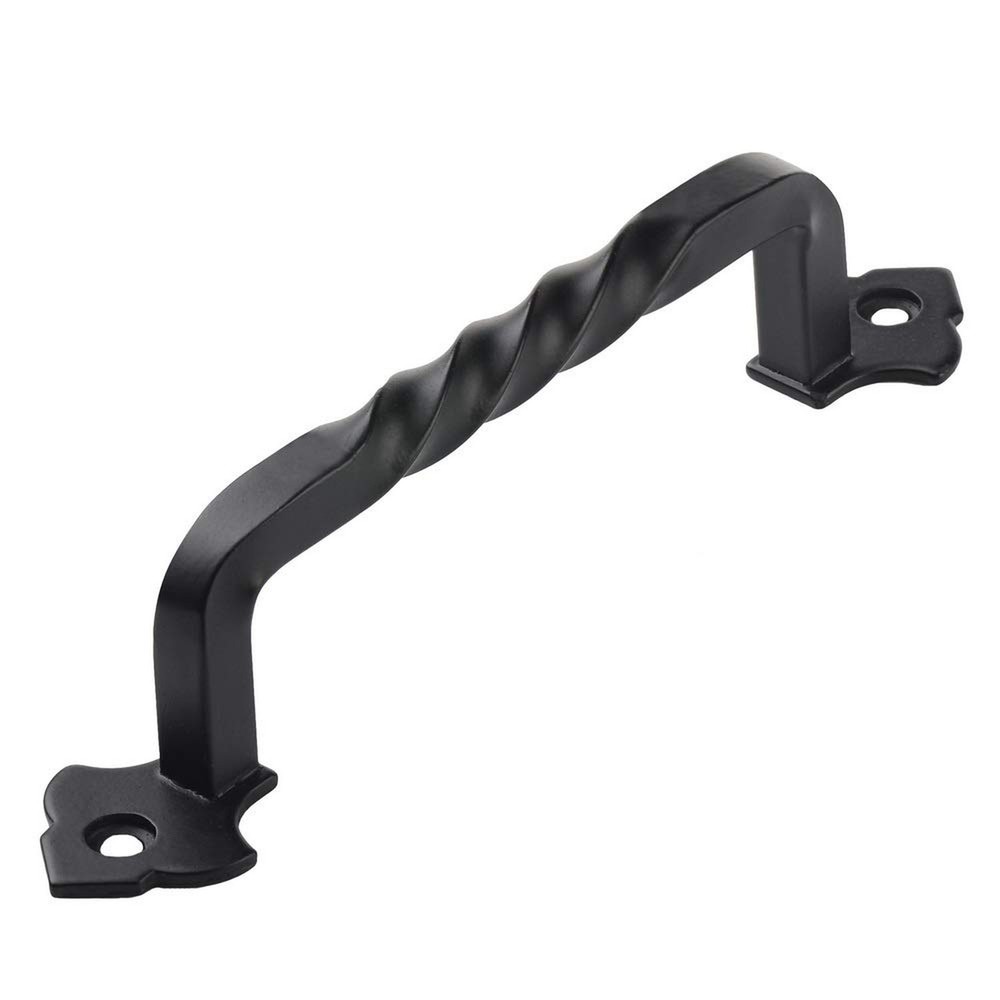 TP-128BLK 6" Rustic Black Cabinet Hardware Twist Handle Pull- 128mm Hole Cent...