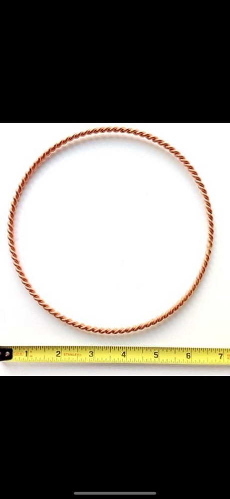 Solid Copper Tensor ring. Royal Qubit. EMF Protection, Pain, Healing & More.