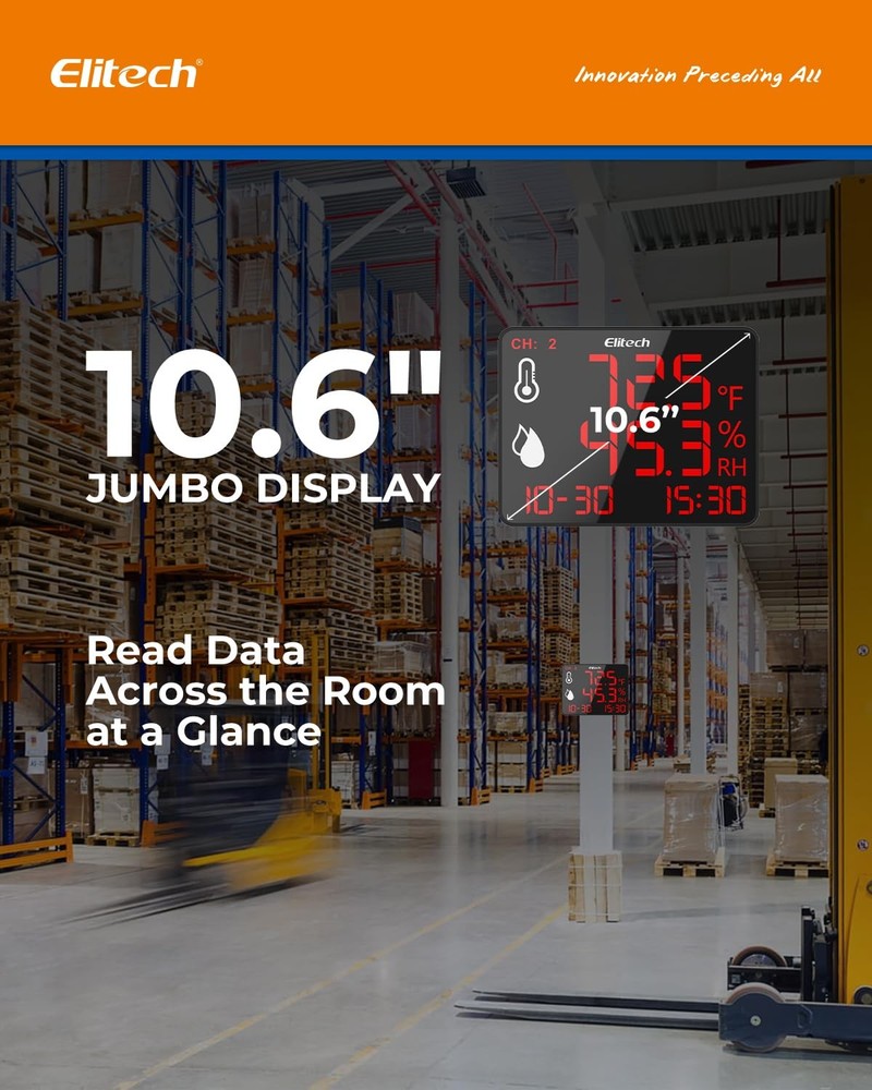 Bluetooth Hygrometer Thermometer Reusable Temperature Recorder Data Logger Te...