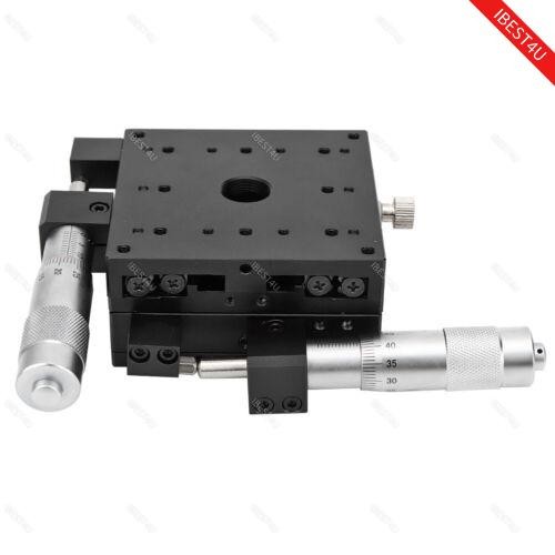 XY Micrometer Fine Tuning Platform Manual Tuning Roller Linear Stage 80*80*40mm