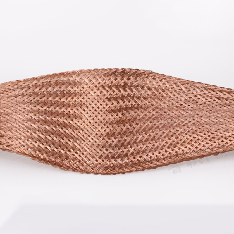 Flat Pure Copper Braid Cable Bare Copper Braid Wire Ground Lead 2mm - 28mm