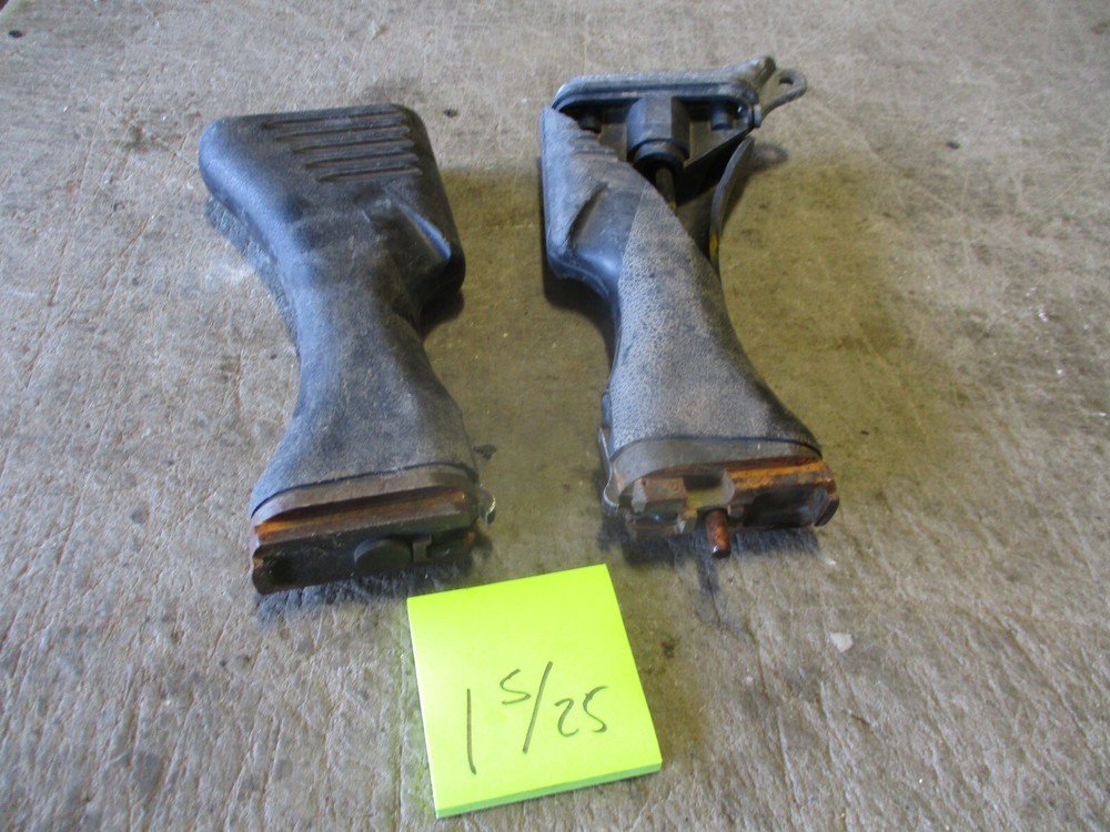 2 Poor Cond Buttstocks & Backplate w/ Damage, for GPMG