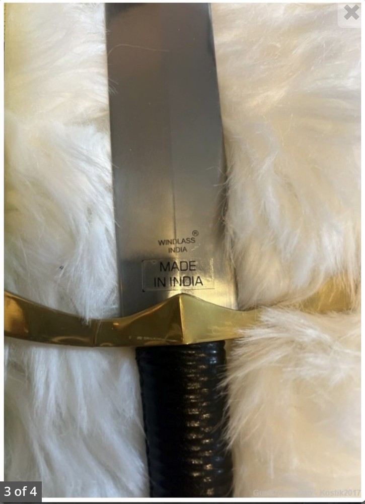 Windlass Knights dagger with brass pommel - B-Ware