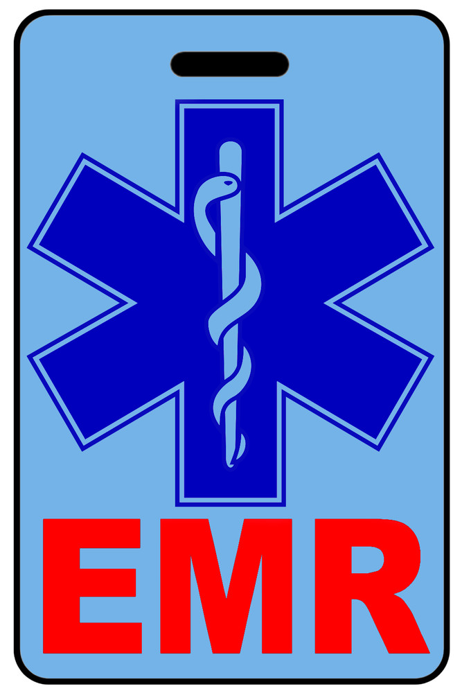 Personalized Sky Blue EMR (Blue) Luggage/Gear Bag Tag