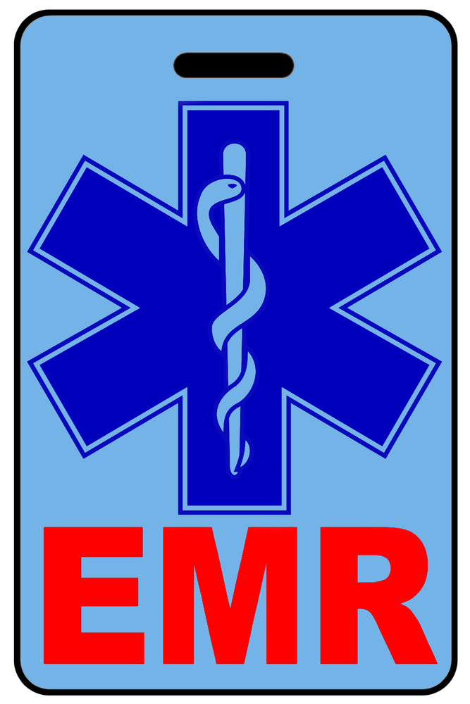 Personalized Sky Blue EMR (Blue) Luggage/Gear Bag Tag