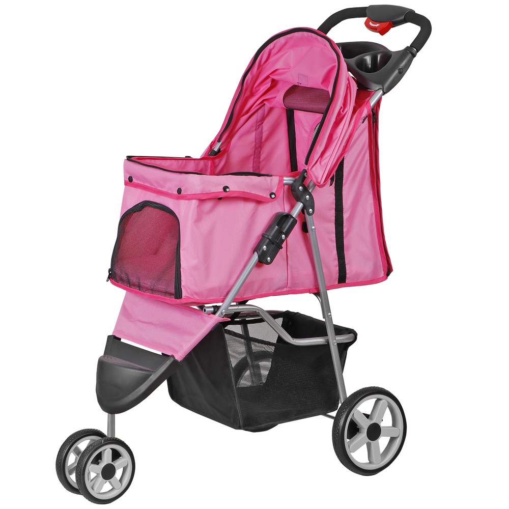 Dog Stroller 3 Wheels Pet Stroller Cat Stroller Lightweight Foldable Portable