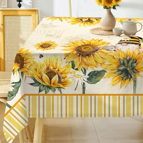 Spring Tablecloth 60x84 Inch Rectangle 60" x 84" (Rectangular) Sunflower