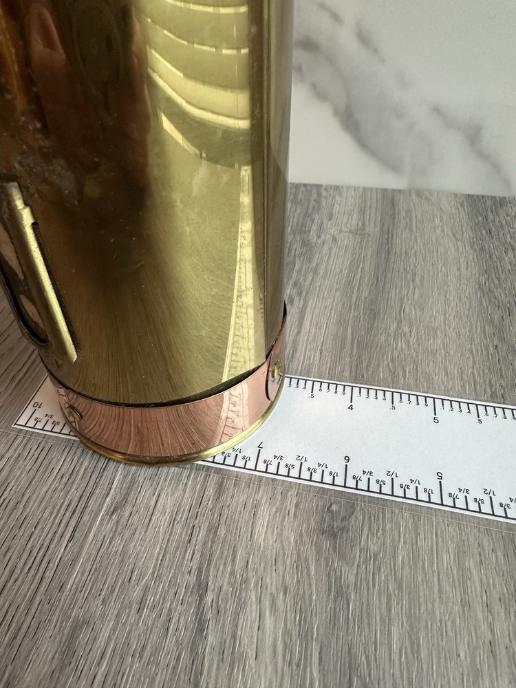 Vintage Copper & Brass March Stick Holder