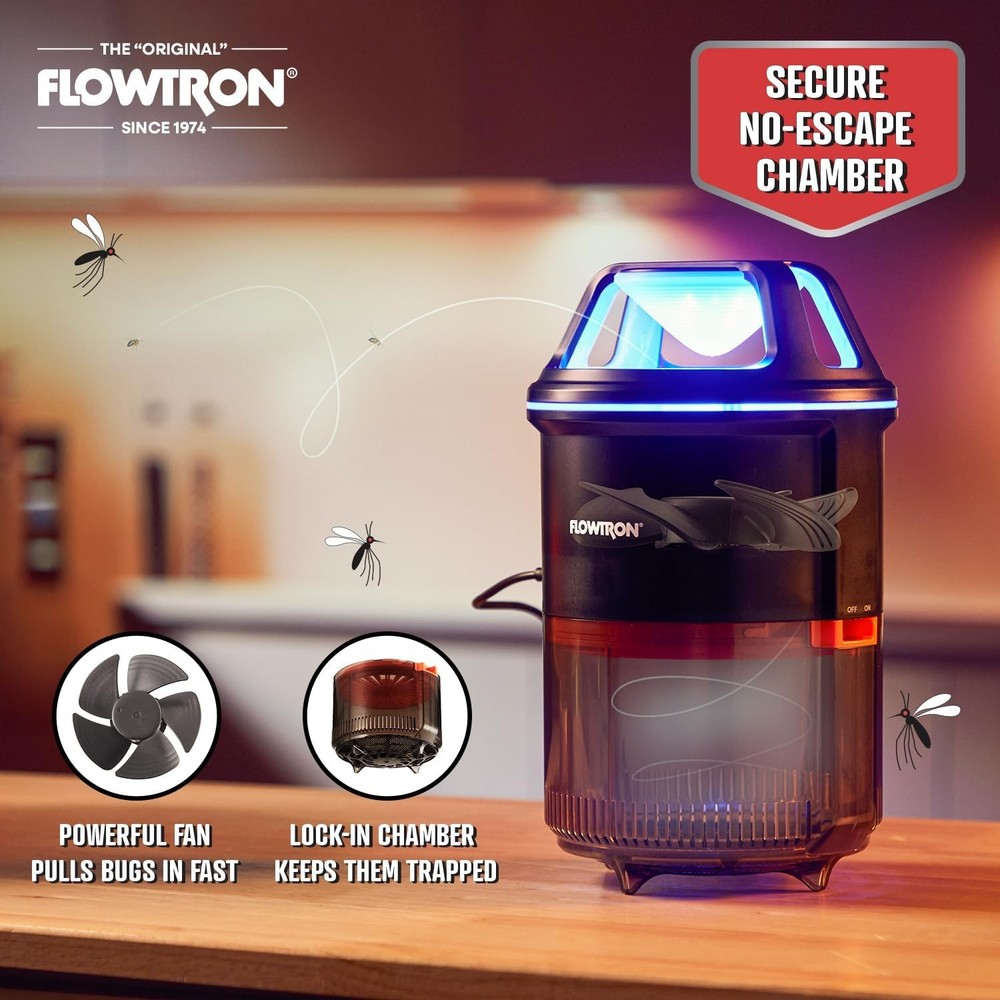 Flowtron Indoor Bug Trap with Quiet Fan & 860 SqFt Coverage