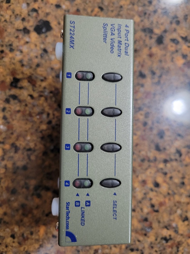 StarTech.com ST22MX 4 port dual input matrix VGA Video Splitter