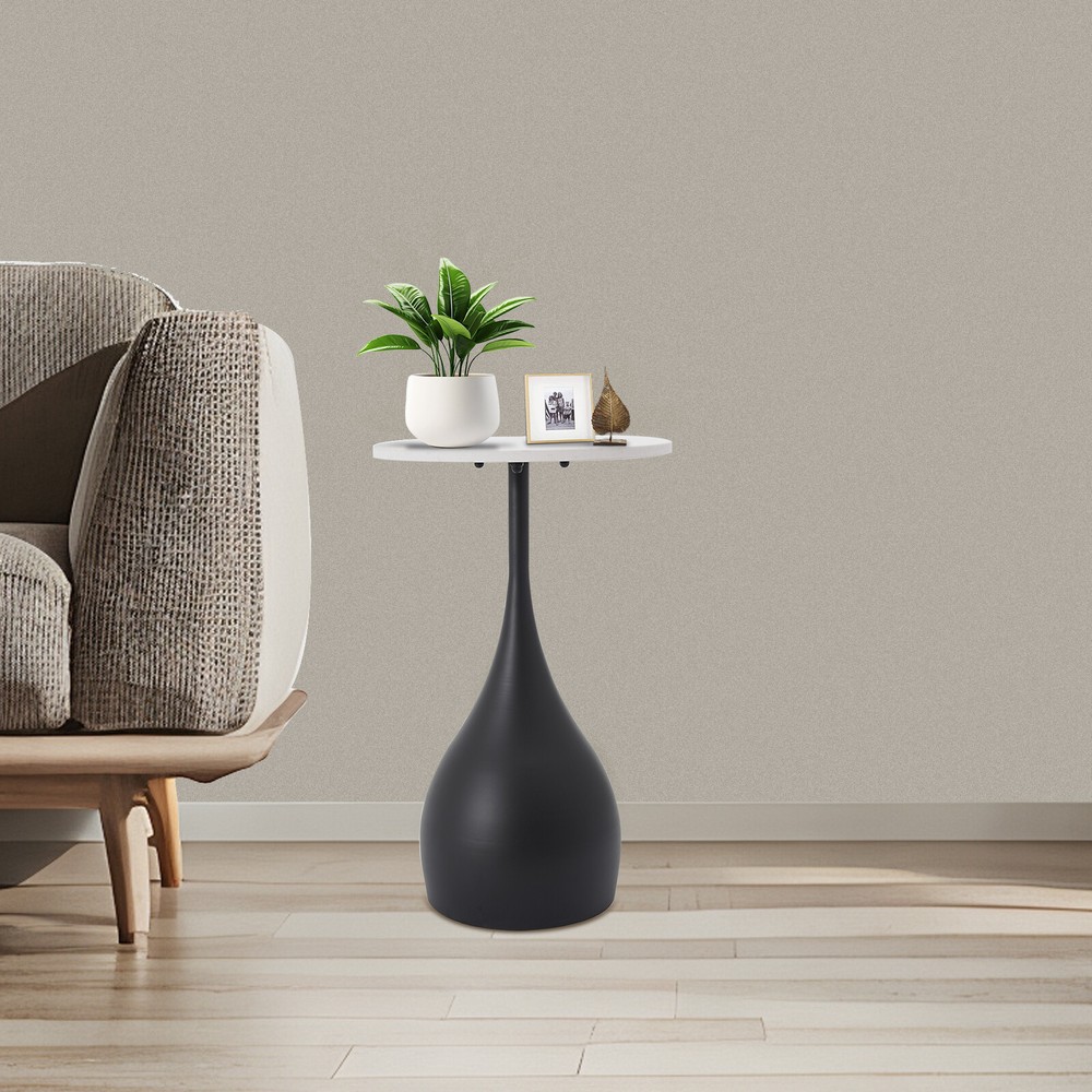 Modern Sofa Side Table, Round Accent Table, Round End Table for Small Spaces