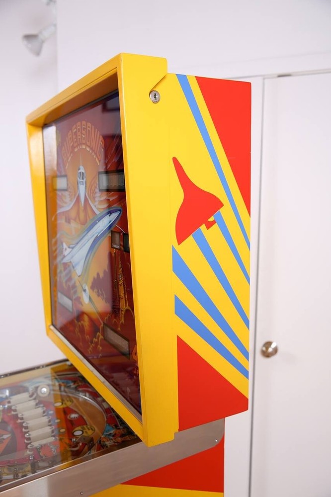 Bally Supersonic Pinball Machine CABINET Decal Set