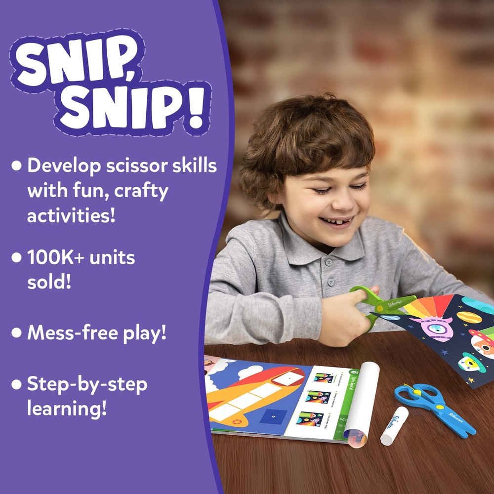 Skillmatics Scissor Skills Activity Book - Snip Snip, Medium, Multicolor