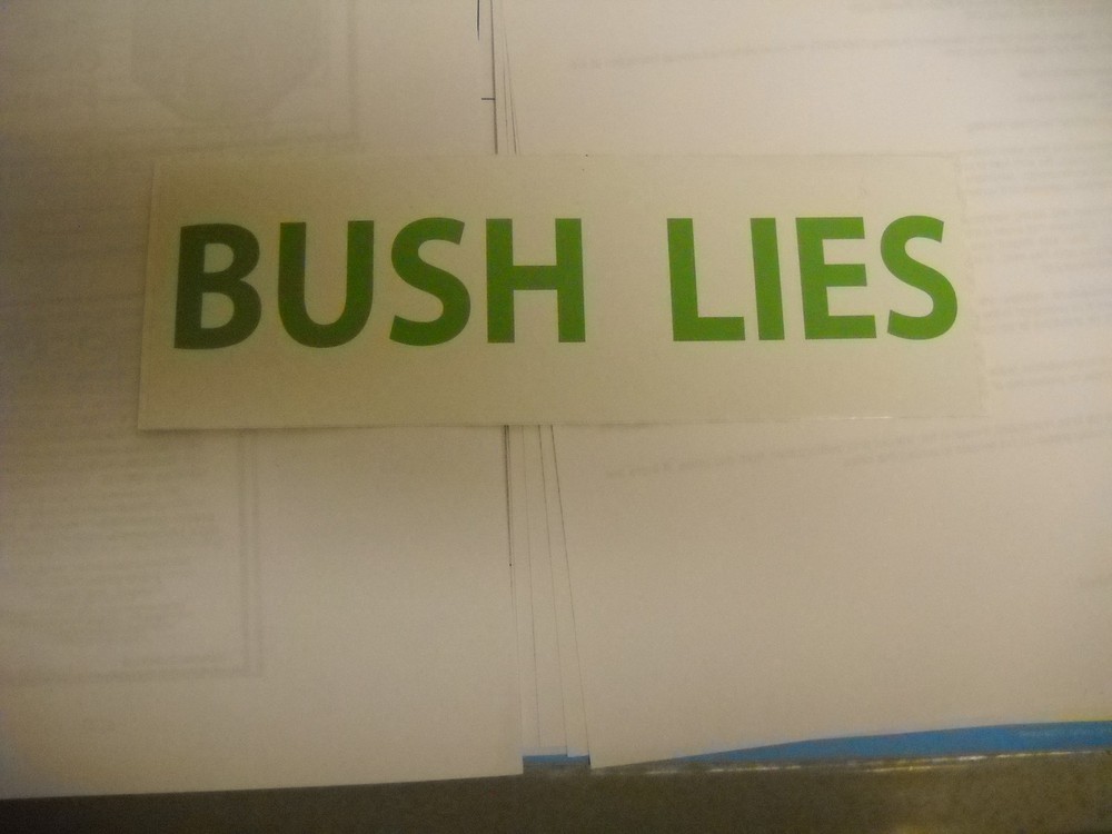 2 Bush Lies Bumper Stickers