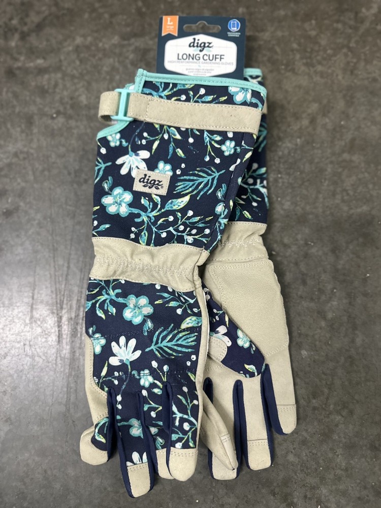 Digz Women's Large Long Cuff Garden Gloves