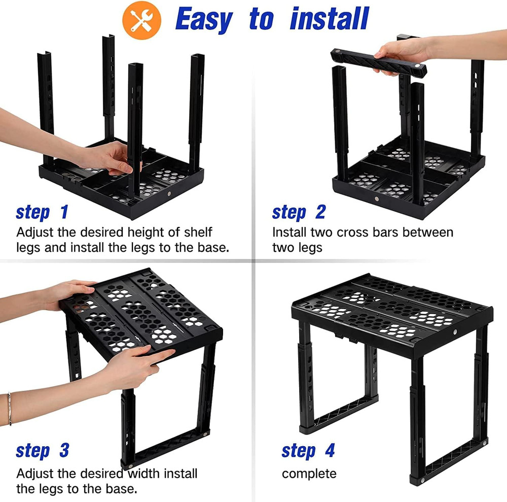 Locker Organizer Shelf， Adjustable Width and Height, Stackable, Ideal Locker She