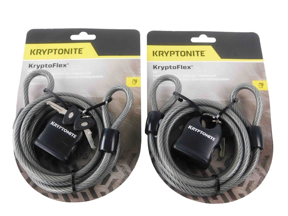 Kryptonite KryptoFlex 818 5 ft Cable and Padlock 2-pack