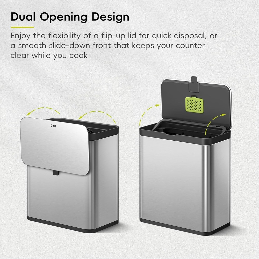 Versatile Kitchen Compost Bin with Removable Inner Bucket for Easy Cleaning