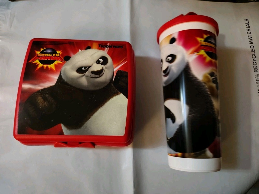 2011 Kung Fu Panda Tupperware Sandwich Container And Cup